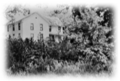 Black and white photo of house